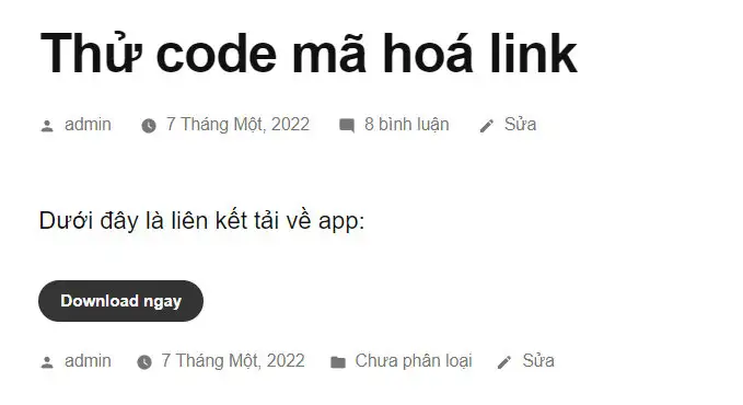 Chuyển hướng liên kết mã hoá cho WordPress