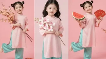 Hướng dẫn cách tạo ảnh Tết tông hồng pastel cho bé gái đẹp mê ly