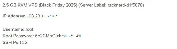 Hướng Dẫn Cấu Hình OpenClaw Trên VPS Ubuntu 2.5G RAM (giá chỉ 18$/năm) 11 Email thông tin đăng nhập VPS RackNerd sau khi đăng ký thành công