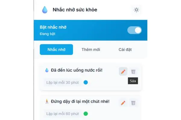 Nhấn vào biểu tượng cây bút để chỉnh sửa