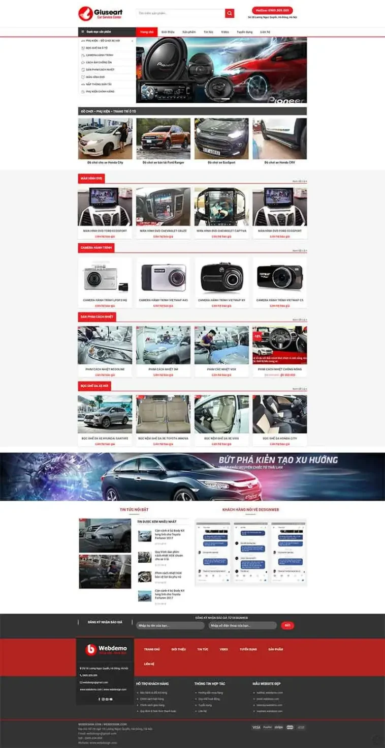 Chia sẻ miễn phí Source theme phụ kiện ô tô dựng bằng Flatsome