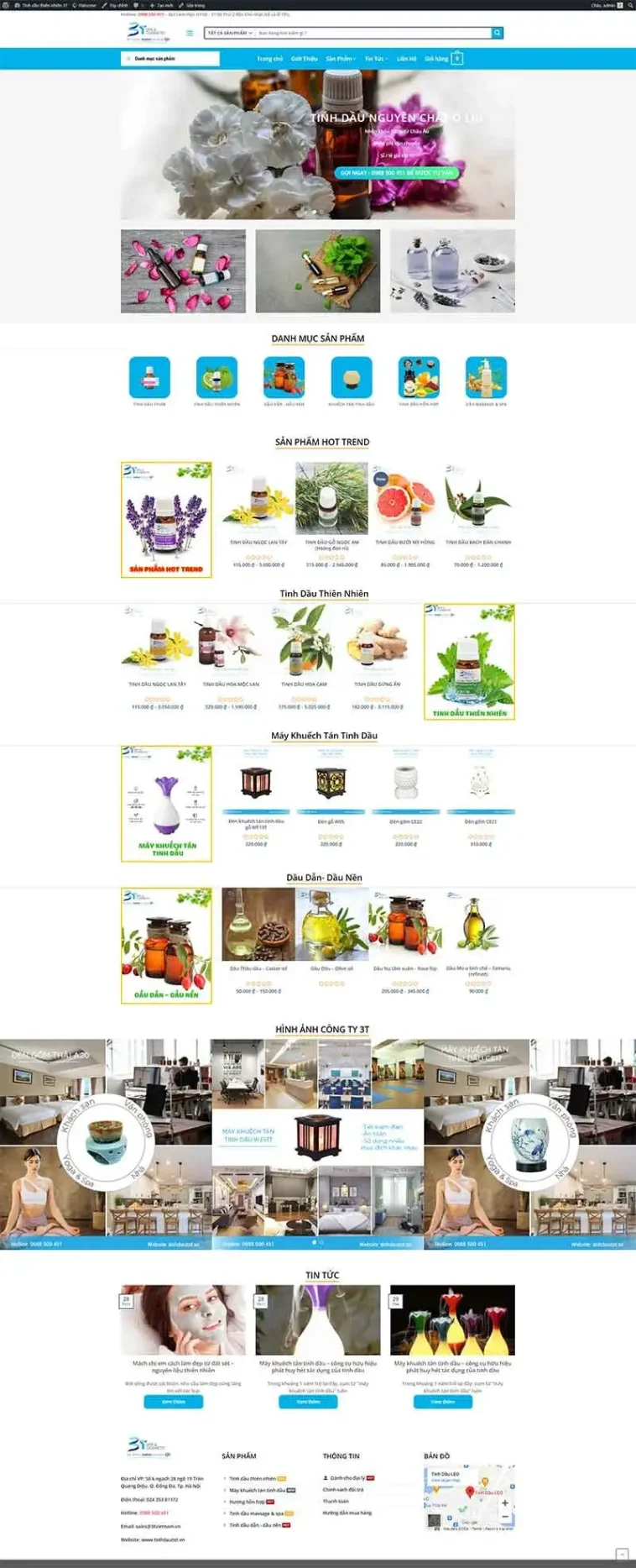 Chia sẻ miễn phí Source theme Shop Tinh Dầu dựng bằng Flatsome