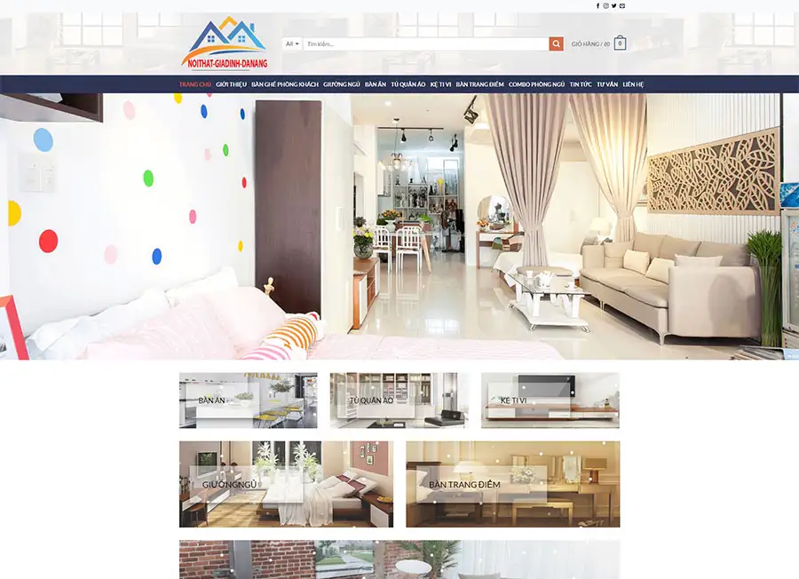Full code website bán nội thất chuẩn SEO load nhanh