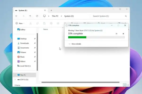 Nhấn Ctrl + V để chuyển file sang đây