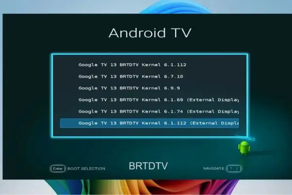 Chọn dòng "External Display"