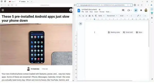 Chế độ xem chia đôi (Split-view)