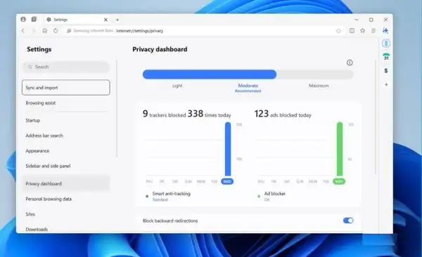 Bảng điều khiển quyền riêng tư