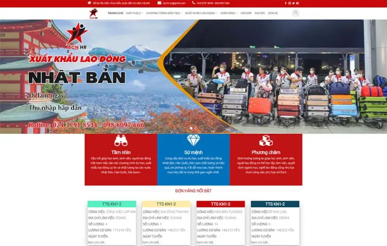 Share Full code Free web Du học và xuất khẩu lao động chuẩn SEO