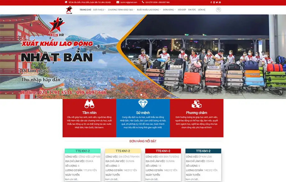 Share Full code Free web Du học và xuất khẩu lao động chuẩn SEO