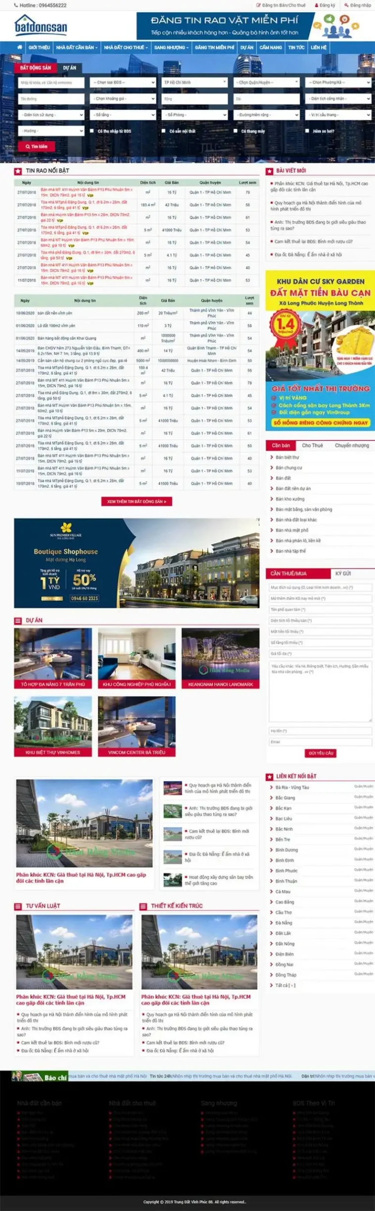 Share Full code Free website bất động sản (bds) đăng tin chuyên nghiệp