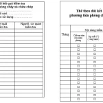 Thẻ theo dõi kết quả kiểm tra phương tiện phòng cháy và chữa cháy