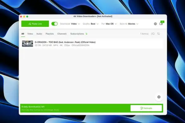 4K Video Downloader Plus – Công cụ tải video YouTube trên macOS