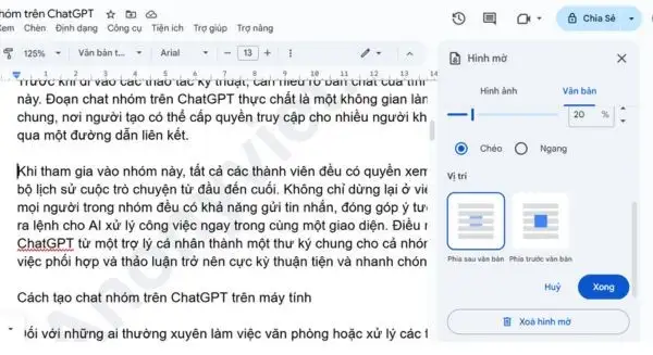 Cách thêm Watermark vào Google Docs để bảo vệ bản quyền 16 Cách chèn watermark bằng văn bản trong Google Docs