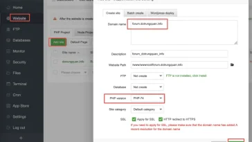 Hướng dẫn cài đặt Flarum Forum trên AAPANEL