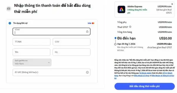 Hướng dẫn nhận 3 tháng Adobe Express Pro miễn phí