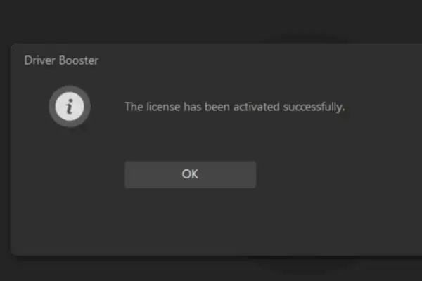 Thông báo kích hoạt thành công