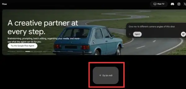 Cách tự tạo App Video AI để dùng Omni, Nano Banana không cần API Key 18 Chọn mục Dự án mới