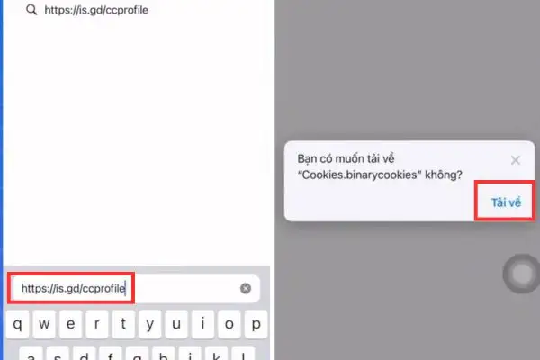 Tải tệp tin cookie về máy