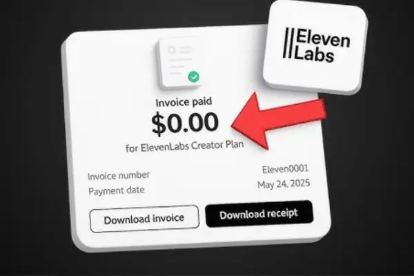 Hướng dẫn nhận 1 tháng ElevenLabs Creator miễn phí trị giá $22