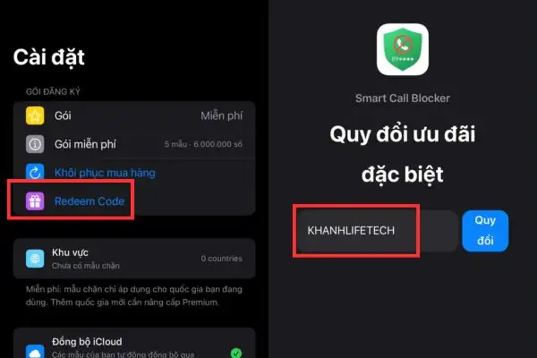 Nhập chính xác mã KHANHLIFETECH vào ô trống