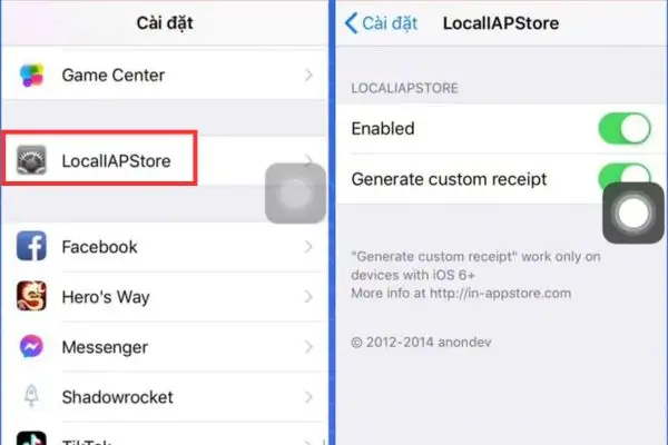 Cách mua vật phẩm trong game không mất tiền trên iPhone 21 Gạt bật cả hai tùy chọn