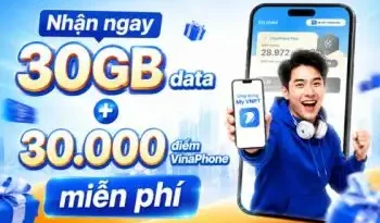 Cách nhận 30GB data VinaPhone miễn phí dịp sinh nhật 30 năm