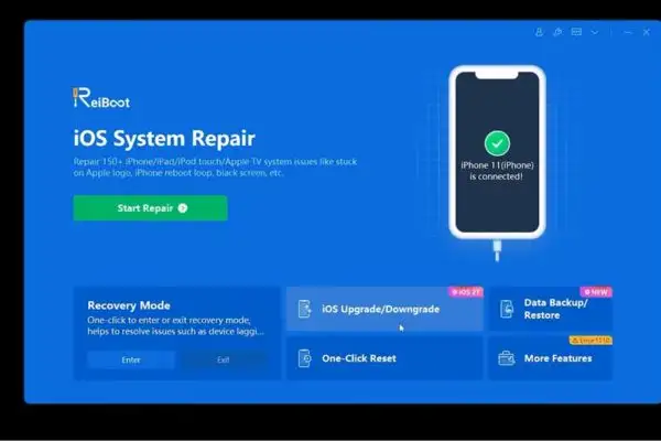 Cách hạ cấp iOS 27 xuống iOS 26 an toàn, không lo mất dữ liệu 32 Sử dụng phần mềm Tenorshare ReiBoot