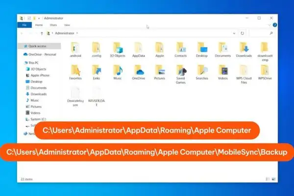 Cách hạ cấp iOS 27 xuống iOS 26 an toàn, không lo mất dữ liệu 27 Tìm đến thư mục chứa file Backup