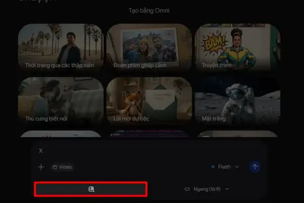 Nhấn vào biểu tượng thêm video