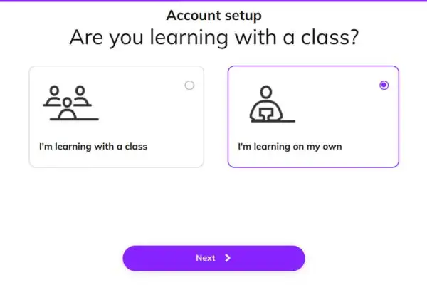 Nhận khóa học Cambridge miễn phí để luyện thi IELTS, Starters, Movers 19 Chọn mục I’m learning on my own