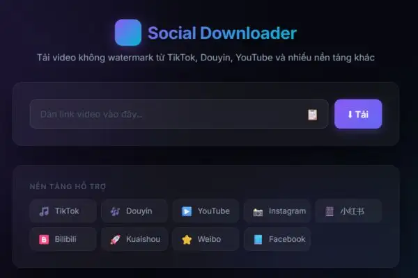Giới thiệu tool tải video không watermark đa nền tảng