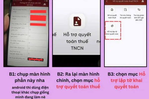 Cách hoàn thuế TNCN không cần chứng từ trên eTax Mobile 17 Tìm đến mục Hỗ trợ quyết toán thuế TNCN
