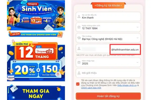 Hướng dẫn cách nhận ShopeeVIP 12 tháng miễn phí