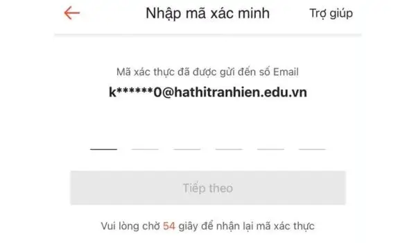 Điền mã OTP vào