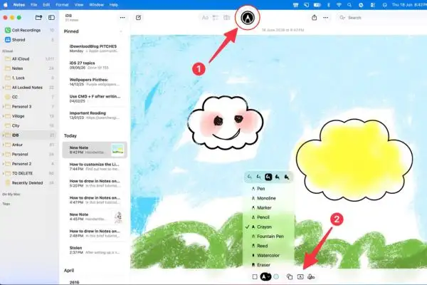 Hướng dẫn cách vẽ trên Note macOS 27