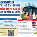 Hướng dẫn đi xe buýt miễn phí tại TPHCM từ tháng 7/2026
