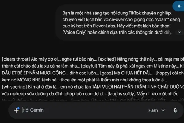 Prompt viết kịch bản giọng Adam cực hay cho video TikTok 12 Chia sẻ prompt viết kịch bản giọng Adam chuẩn chỉnh
