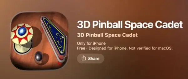 Tải ngay game 3D Pinball Space Cadet miễn phí trên App Store